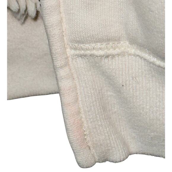 Abercrombie & Fitch Cream Tan Faux Fur Sherpa Hoodie Sweatshirt Jacket Womens L - Picture 8 of 10